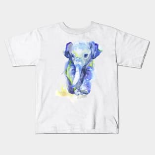 Blue Baby Elephant Kids T-Shirt